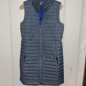 Columbia long puffer vest